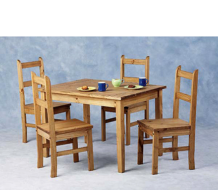 Clearance - Mexican Pine Rectangular Dining Set
