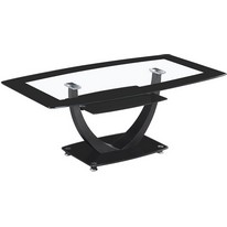 Henley Coffee Table in Glass and Black