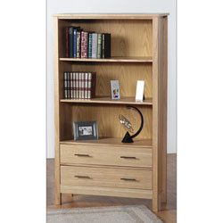 Oakleigh High Bookcase - Oak Veneer