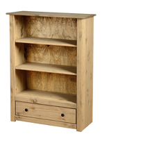 Panama Solid Pine 1 Drawer Bookcase
