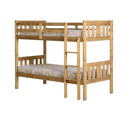 Rio 3 Bunk Bed - Distressed Waxed Pine