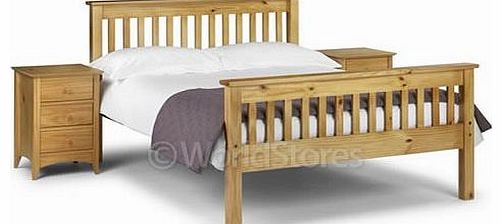 Seconique WorldStores 4Ft6 Double Bed Frame - Monaco Bedstead - Pine Bed Base - Waxed Finish