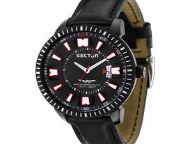 Sector Mens 400 Range Black Leather Watch