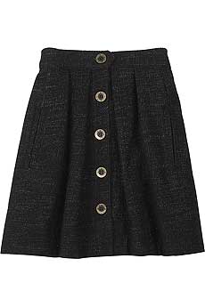 See by Chloandeacute; Metallic flecked wool skirt