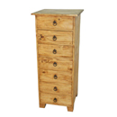 mexican pine 7 drawer telephone cabinet