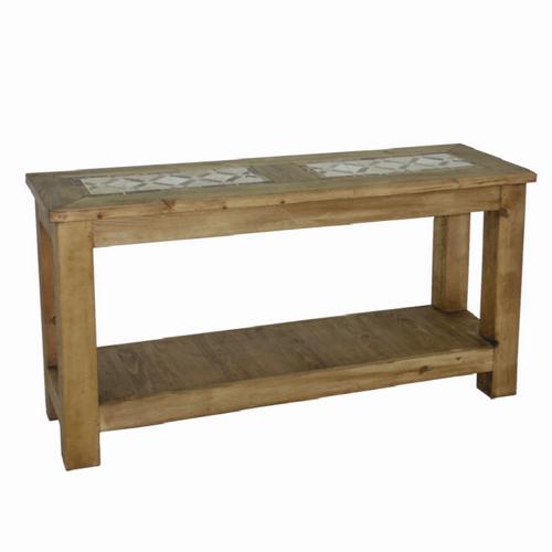 Segusino Mexican Console Table with Pattern Inlay