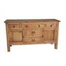 mexican pine plain front sideboard