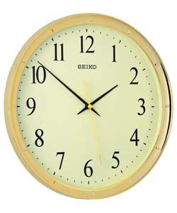 Seiko gold colour wall clock