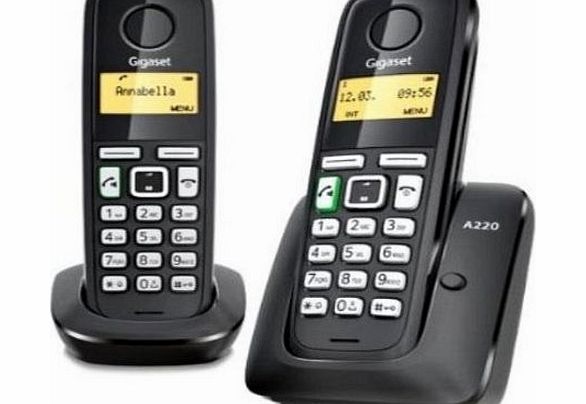 Gigaset A220 DUO Cordless Phone ( DECT,Hands Free Functionality, Low Radiation )