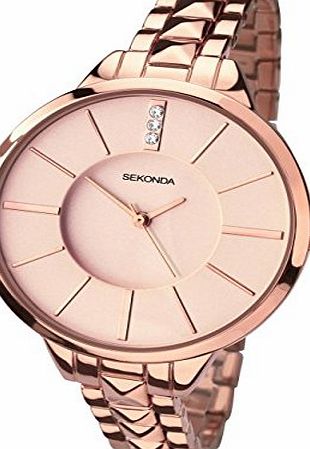 Editions Fawn Dial Rose Gold Plated Stainless Steel Bracelet Ladies Watch 2015
