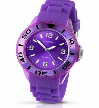 Sekonda Ladies Round Purple Partytime Watch