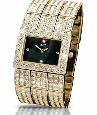 4858 Rose Gold Style Stone Set Bracelet Watch