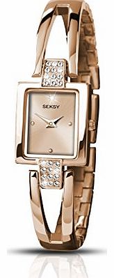 Seksy Amour by Sekonda Ladies Rose Gold Dial Swarovski Crystal Rose Gold Case And Bracelet Watch 2058