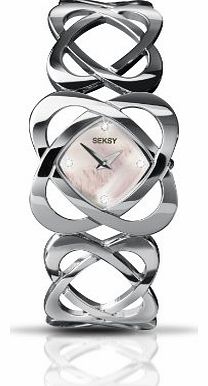 Model 4163.37 Ladies Pink Hidden Hearts Bracelet Watch Made With Swarovski Crystals