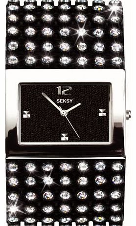 Seksy Model 4753.37 Ladies Analogue made with Swarovski Crystal Leather Strap Watch