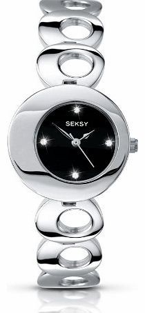 Seksy Twilight by Sekonda Black Dial Stainless Steel Bracelet Ladies Watch 4800