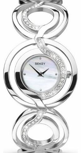Seksy Twist by Sekonda White Dial Stainless Steel Bracelet Ladies Watch 4559