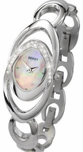 Seksy Wristwear by Sekonda Ladies 4281.39 Stone Set Watch with Mother of Pearl Dial