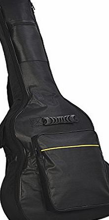 Sel Natural Full Size Acoustic Guitar Bag Double Straps Padded Guitar Soft Case Cover Gig Bag Backpack Black