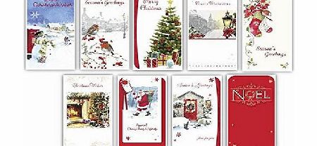 Pack Of 9 Christmas Money Wallet Gift Cards & Envelopes Adult Children Designs - 9 Modern Contemporary Hsx1712