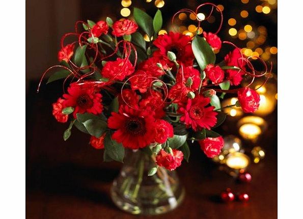 Flowers for Christmas, Red Hot Germini Bouquet