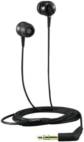 Sennheiser CX475 Massive Bass in ear canal Stereo Headphones with multi size Silicon Adapters for different size Ears.