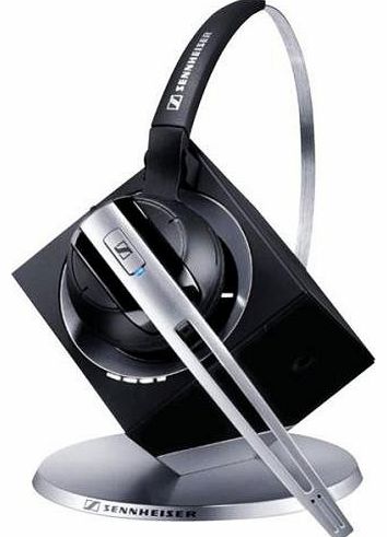 DW10 Wireless DECT Over-Ear Headset for Office Phone - Black/Silver