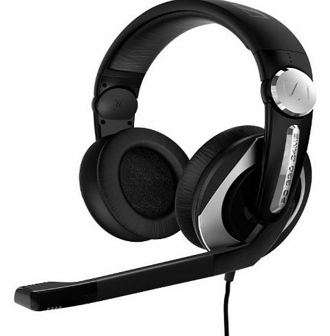 On-Ear Closed-back Gaming Stereo Headset with DJ Hinge Mic and Integrated Volume Control - Black/Silver