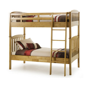Serene , Eleanor 3FT Wooden Bunk Bed - Oak