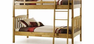 Serene Eleanor 3FT Single Wooden Bunk Bed - Oak
