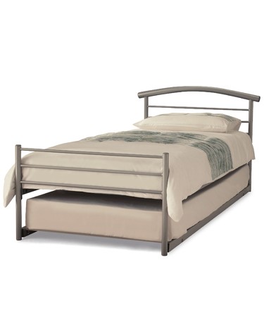 Serene Furnishings Brennington 3ft Metal Single Bed With Guest Bed