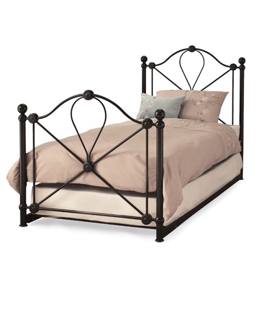 Serene Furnishings Lyon 3ft Metal Single Bed With Guest Bed