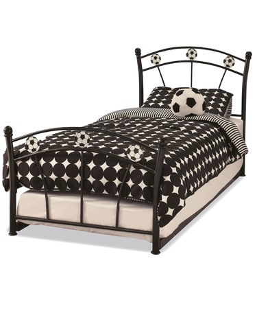 Soccer 3ft Metal Single Bed With Guest Bed