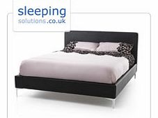 Serene King Size Monza Black Faux Leather Bedstead