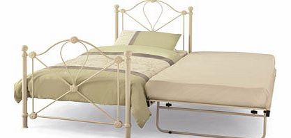 Lyon Single Guest Bed in Ivory (mattresses not included)