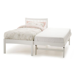Mya Opal White 3FT Single Wooden Guest Bed