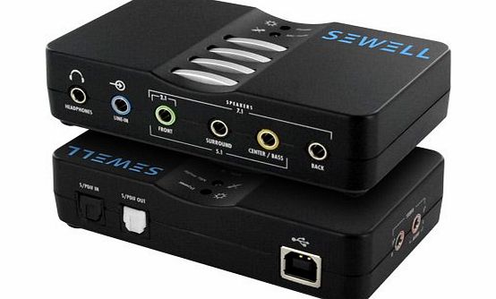 Sewell Direct USB SoundBox, 7.1 and 5.1 USB Sound Card