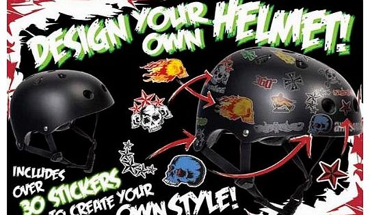 Essentials Skate/Scooter/BMX Helmet Stickers Black S-M