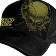 Shadows Fall Printed Skull Baseball Cap