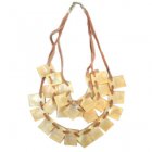 Shared Earth Mother of Pearl and Suede Necklace