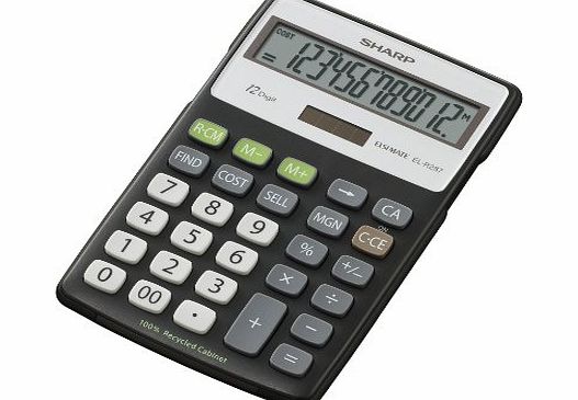 Sharp Recycled Desk Top Calculator with Cost, Sale, Margin (ELR287BBK)