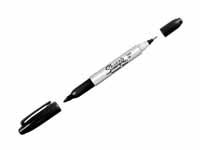 50351 twin tip marker with black ink, EACH