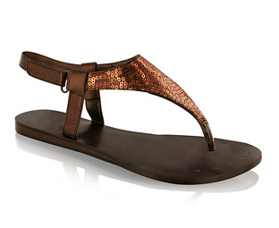 Essential Toe Post Sandal With Sequin Detail