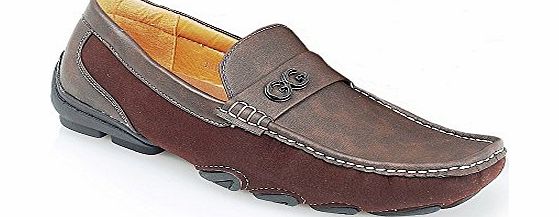 Shoe Avenue NEW MENS LEATHER LOOK CASUAL DESIGNER INSPIRED LOAFERS MOCCASINS SLIP-ON SHOES