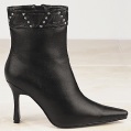 SHOE CO. cleopatra studded collar ankle boot