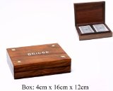 Wooden Games Set - Bridge with 2 Packs of Playing Cards