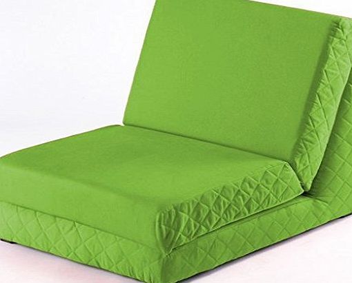 Shopisfy Pull Out Fixed Base Foam Z Bed Futon Guest Day Bed Mattress - Chair, Lime Green