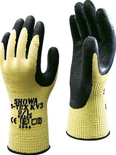 Showa, 1228[^]24177 KV3 Cut 5 Latex Palm Gloves Blue X Large