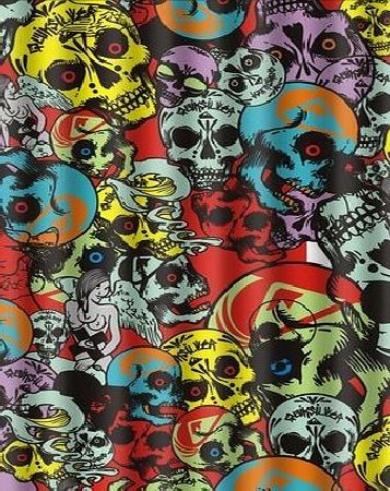 shower curtain Generic Customize New Fashion Design Cool Skull Environmental Waterproof Polyester Fabric Bathroom Shower Curtain 48`` x 72``