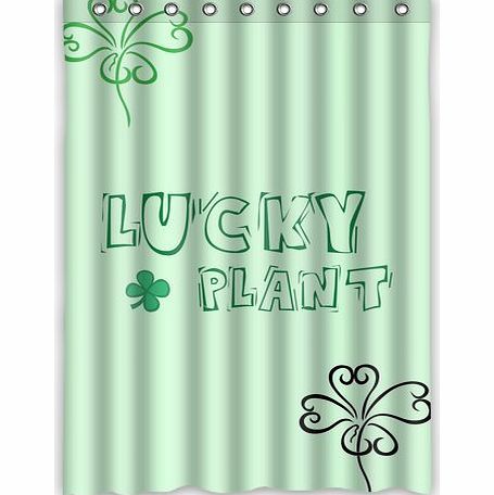 shower curtain Generic Unique Lovely Clover Shamrock Design Waterproof Polyester Fabric Bathroom Custom Shower Curtain 48`` x 72``